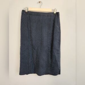 LAFAYETTE 148 Blue & White Pin Stripe Skirt sz 4